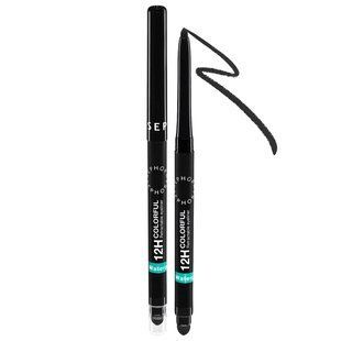 Водостійкий олівець для очей Sephora Collection 12HR Colorful Waterproof Retractable Eyeliner, відтінок - 01 Matte Black bb5-a14 фото