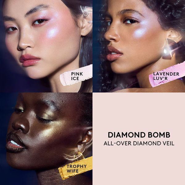 Хайлайтер для обличчя Fenty Beauty By Rihanna Diamond Bomb All Ower Diamond Veil - Pink Ice, 8г 43a-4i3 фото