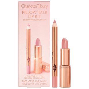 Набор для губ Charlotte Tilbury Pillow Talk Fair Lipstick & Liner Set Mini, помада и карандаш 0a9-90a фото