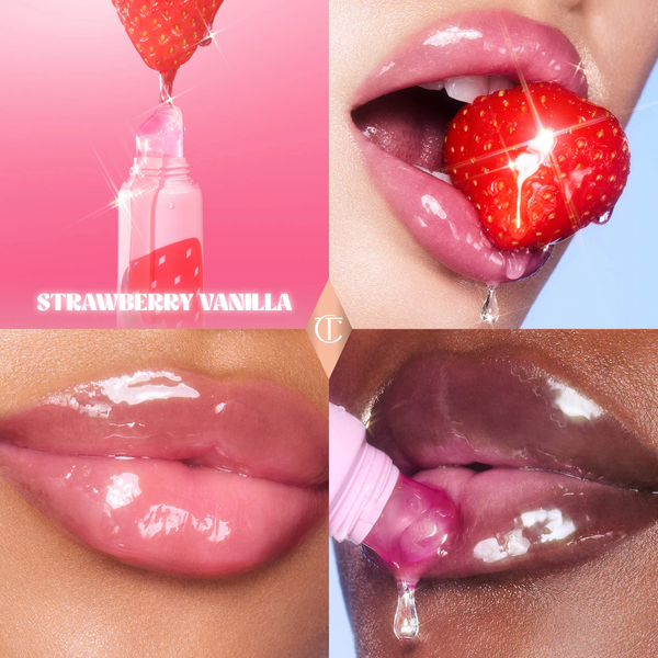 Увлажняющее масло-блеск для губ Charlotte Tilbury Unreal Lips Healthy Glow Nectar Oil, оттенок Strawberry Vanilla, 14мл 964-242 фото
