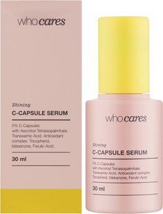Мультивітамінна сироватка для обличчя з вітаміном С WhoCares Shining C-Capsule Serum, 30 мл 91b-9a4 фото